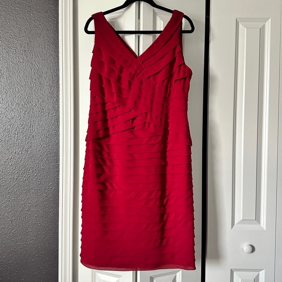 Adrianna Papell Dresses & Skirts - ADRIANNA PAPELL|  Sleeveless Empire Waistline Tiered Dress |  Red  | Size: 14